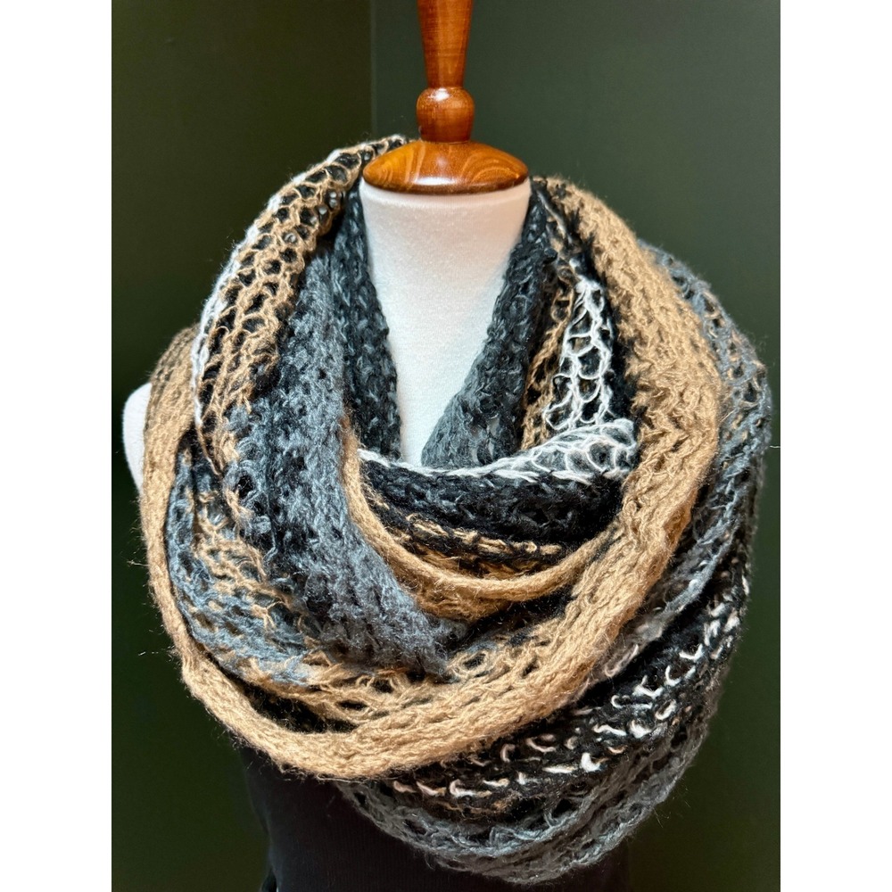 Multicolor Knit Infinity Scarf - Picture 4 of 5